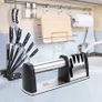 Knife Sharpener 4 in 1 Knife Sharpening, 4 Stage Manual Knife Sharperener Scissor Sharpener with Non-slip Base for Sharpening Kitchen Knives, Scissors, Knife Steel Image 3