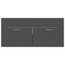 Sink Cabinet with Built-in Basin Grey Chipboard Image 6