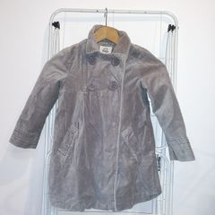 Mini Boden Girl Grey Velvet Coat [Size 5-6 years]