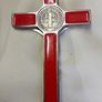 large red crucifix cross,,lovely condition,, beautiful,,,buyer collects or pays postage thank you,,sold as is ,some of the money will be going to charity,good cause ,, Image 6