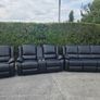 New 3+2+1 Grey Or Black Leather Recliner Sofa Sets Image 2