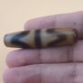 Vintage Himalayan Tibetan Zigzag Pattern Agate Bead Amulet Image 2