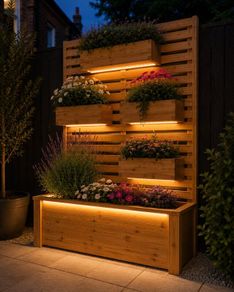 Vertical Garden Planter - Solar Illuminated Option