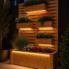 Vertical Garden Planter - Solar Illuminated Option