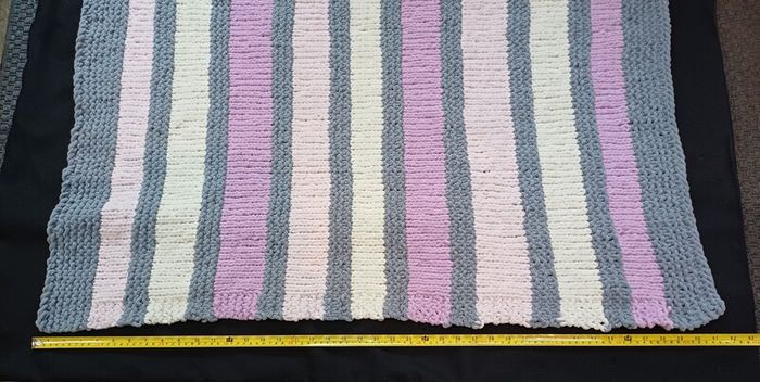 Large Hand-knitted Toasty Baby Blanket