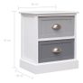 Nightstands 2 pcs Grey 38x28x45 cm Paulownia Wood Image 7