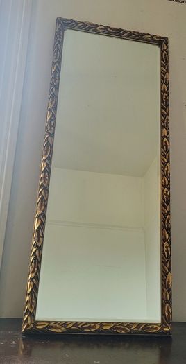 Antique carved giltwood dressing room mirror