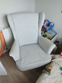IKEA STRANDMON  armchair in light grey