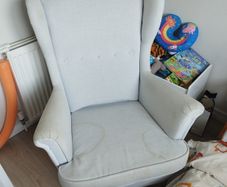 IKEA STRANDMON  armchair in light grey