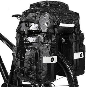 Bike Pannier Bag Set for Bicycle Cargo Rack Saddle Bag Laptop Pannier Rack Bicycle Professional Cycling Accessories 3 in 1-Black