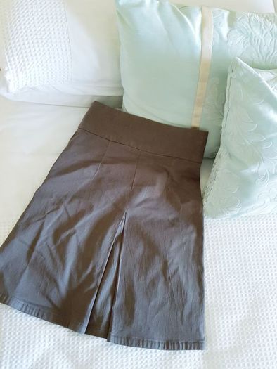 Khaki Green High Waist Skirt - Size 6