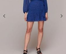 BNWT - Whistles Blue Warped Star Print Dobby Dress UK 14