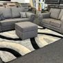 Kensington Grey Fabric Fullback Cushions Sofa Image 4