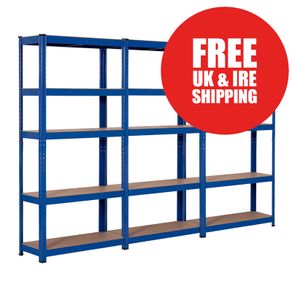 3 Bay Shelving Offer! | Blue | 400mm Deep