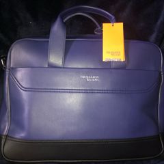 Trussardi Jeans leather business Brief Case shoulder travel Bag brand new with tag