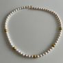 Pearl necklace w/ Gold beads Image 4