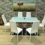 Glass Dining Table Set 6 chairs FREE Delivery Image 2