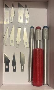 Vintage 11 replaceable knives Wood Carving Knifes Tools Chisel Woodworking Cutter Hand Tool Set Sculptural