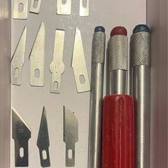 Vintage 11 replaceable knives Wood Carving Knifes Tools Chisel Woodworking Cutter Hand Tool Set Sculptural