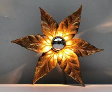 Vintage Massive Belgium Leaf Wall Lamp