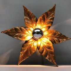 Vintage Massive Belgium Leaf Wall Lamp