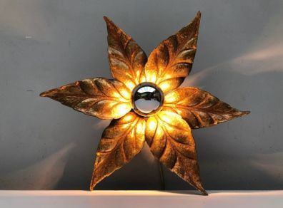 Vintage Massive Belgium Leaf Wall Lamp