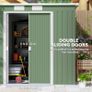 Garden Storage Shed w/ window Double Door Green Image 6