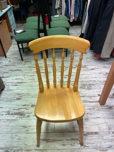 Glass Top Pine Table and 4 Chairs