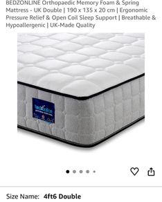 4 foot 6 double mattress