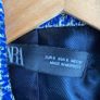 Zara Structured Longline Plaid Tweed Blazer Coat - Blue & Gray Image 7