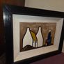 Oil on Board Shawlies and Cottages painting - Framed Image 8