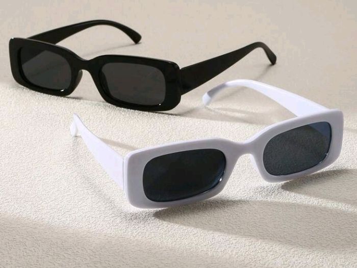 2pcs Retro Square Y2K Style Fashion Glasses