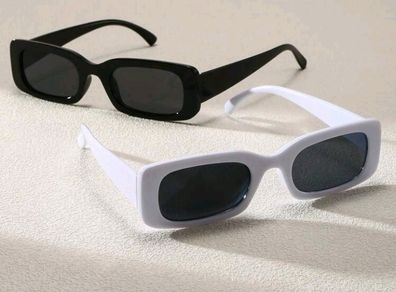 2pcs Retro Square Y2K Style Fashion Glasses