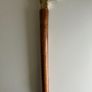 Antique Brass Horse Head on Short Polished Wood Baton Image 2