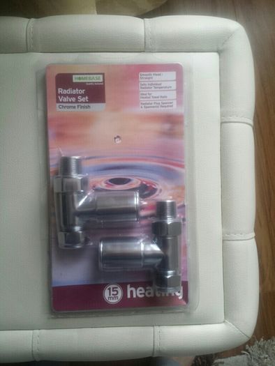 2 Radiator valve set chrome