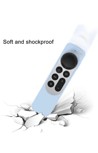 Apple TV 4K  case 2021 model TV 4K & Silicone Case for Siri Remote 2 Pack Protective Cover (Blue)