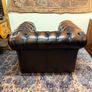 Vintage Chesterfield Club Chair in Rich Faded Brown Leather Image 5