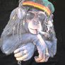 Rastafari chimp graphic t shirt size 2xl Image 2