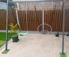 Metal double swing