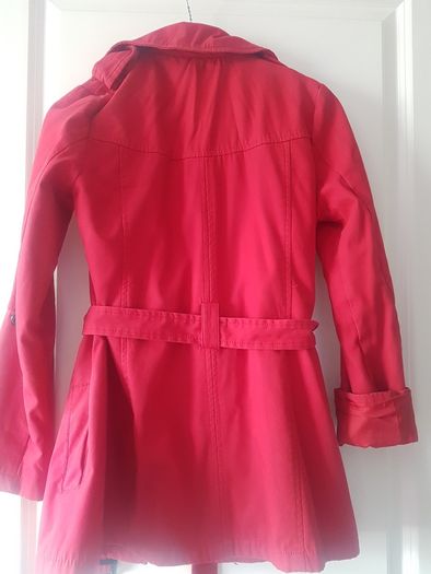 RED new look red coat fits xs s worn once