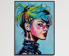 Original hand paint picture, acrylic painting by Strzala