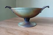 Swedish Patinated Bronze Plate Bowl by Ystad Brons