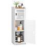 Bathroom Storage Unit,Home Storage Furniture,Freestanding DIsplay Cabinet with Shelf and Door for Bedroom Kitchen Office Hallway,White Image 3