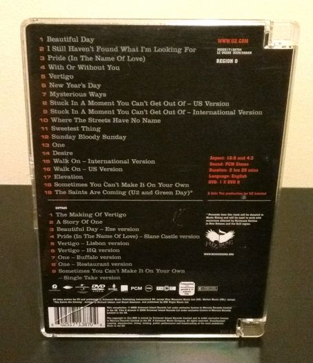 U2 18 Singles DVD