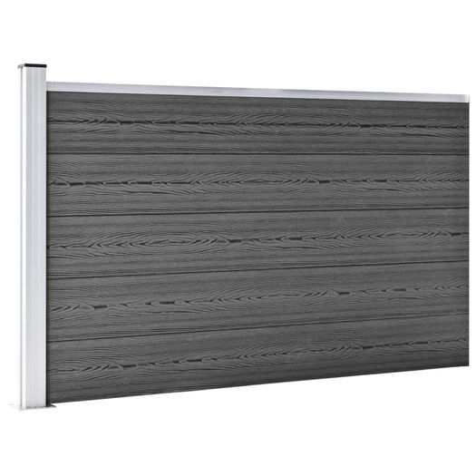 Fence Panel WPC 175x105 cm Black