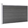 Fence Panel WPC 175x105 cm Black Image 2
