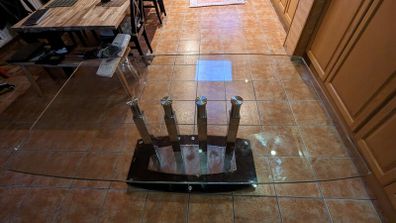Glass dining table