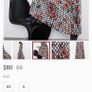 Zara blouse top printed floral houndstooth rose bow tie S Image 3