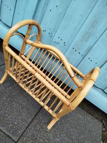 Vintage Bamboo magazine rack