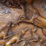 Large Hand-Carved Wooden Hunting Scene Relief Panel Image 5
